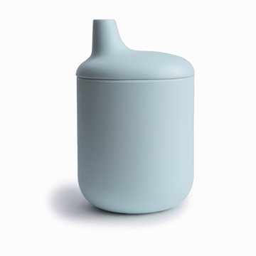 Mushie Silikone Sippy kop - Powder Blue